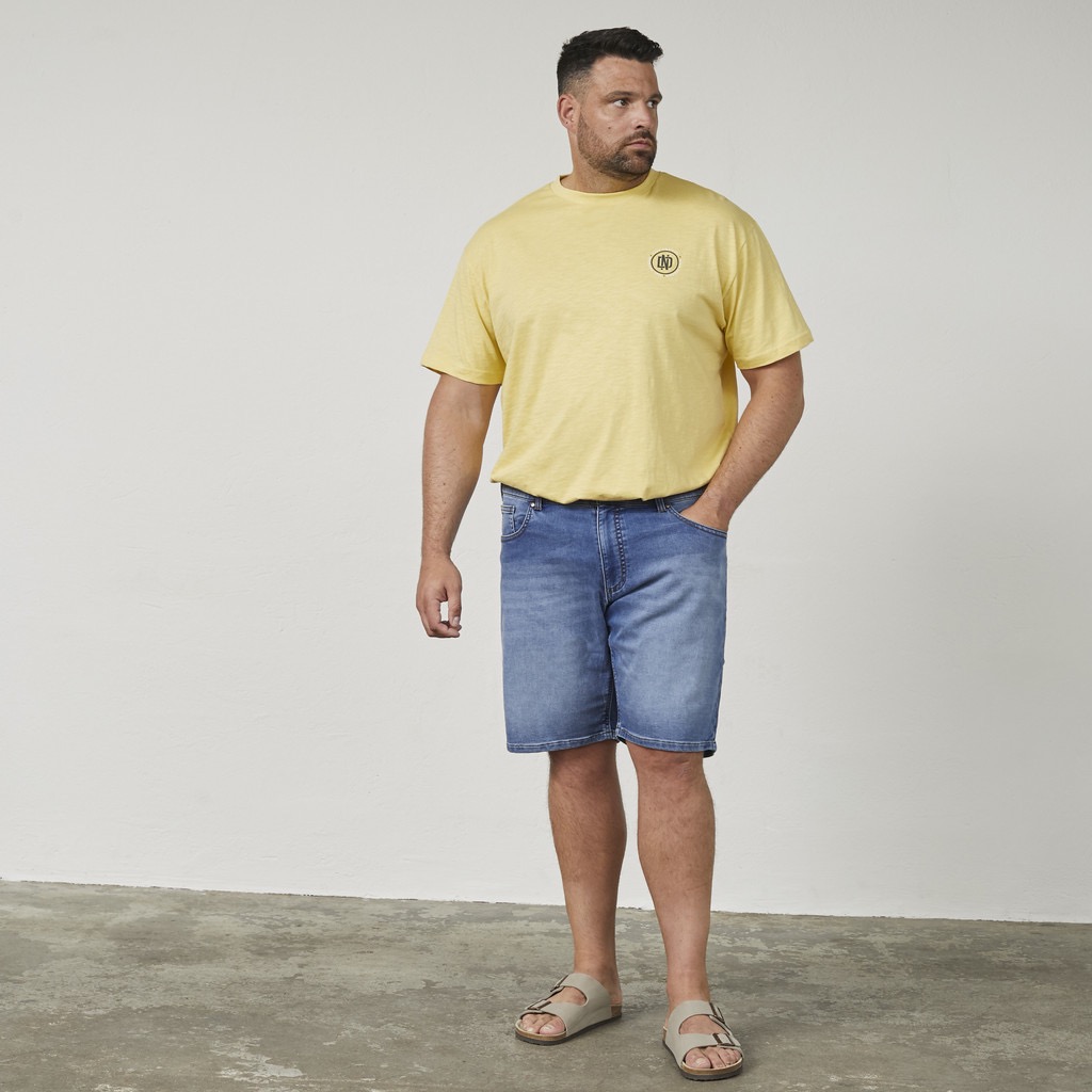 North Latitude Jogging-Cowboy-Shorts in abriebfester Denim-Waschung blau