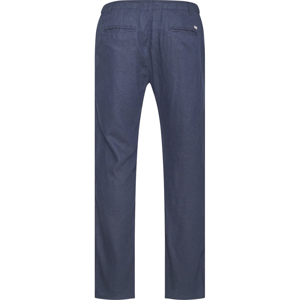 North latitude chino hør bukser med skrå lommer elastik talje marine blå – Bild 2