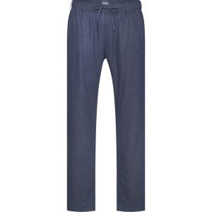North latitude chino hør bukser med skrå lommer elastik talje marine blå