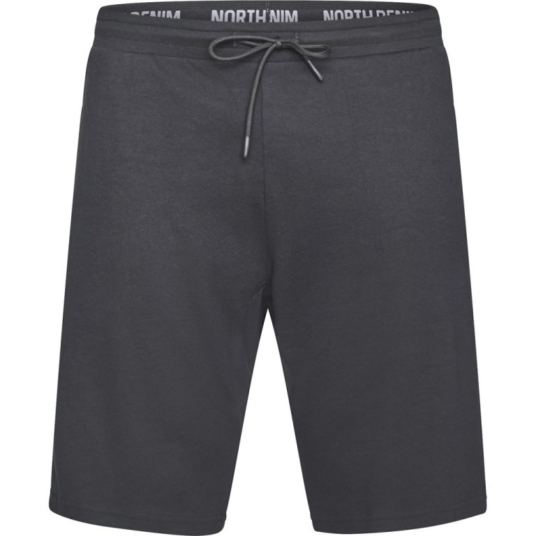 Sorte sweatshorts med elastisk lining til store mænd fra North Latitude, XL til 8XL