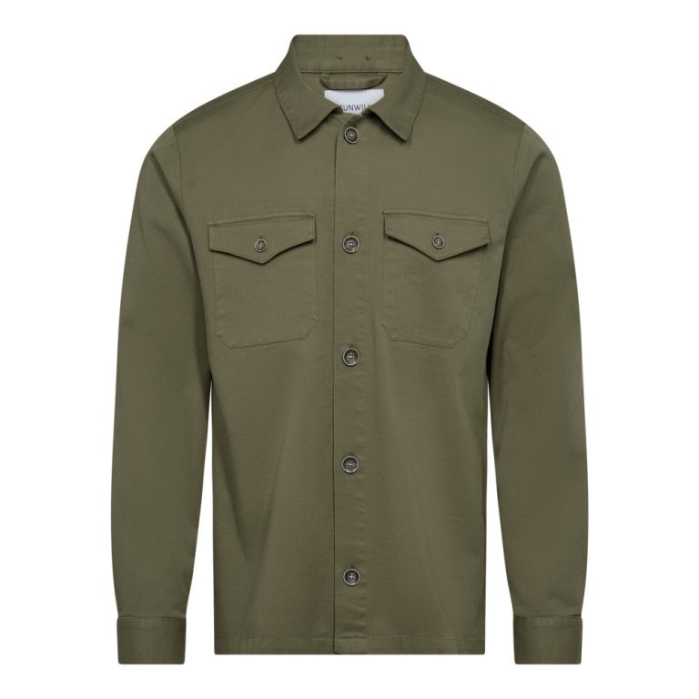 Olivengrøn overshirt i en fed stil til store mænd fra Sunwill