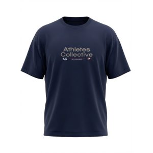 Athletes Collective T-Shirt mit Druck und Rundhalsausschnitt navy blau