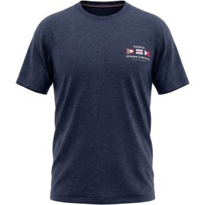 Athletes Collective T-Shirt kleinen Druck und Rundhalsausschnitt navy blau