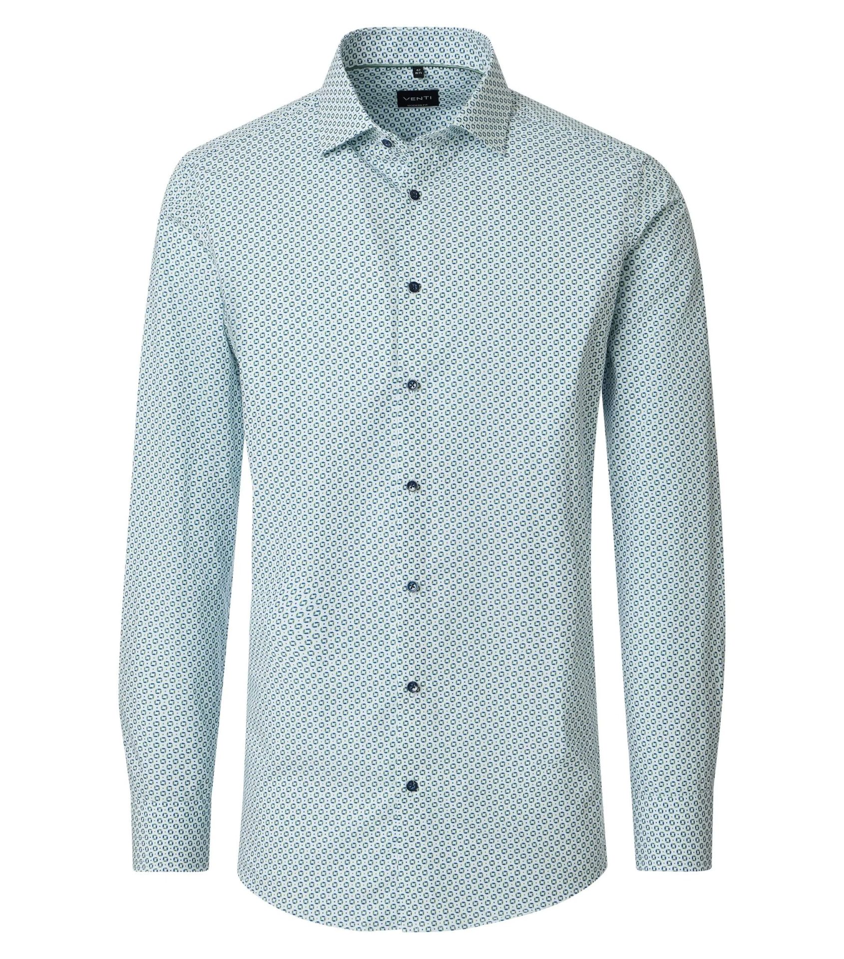 Hemd von Venti comfort fit gemustert in wunderschönem Grün