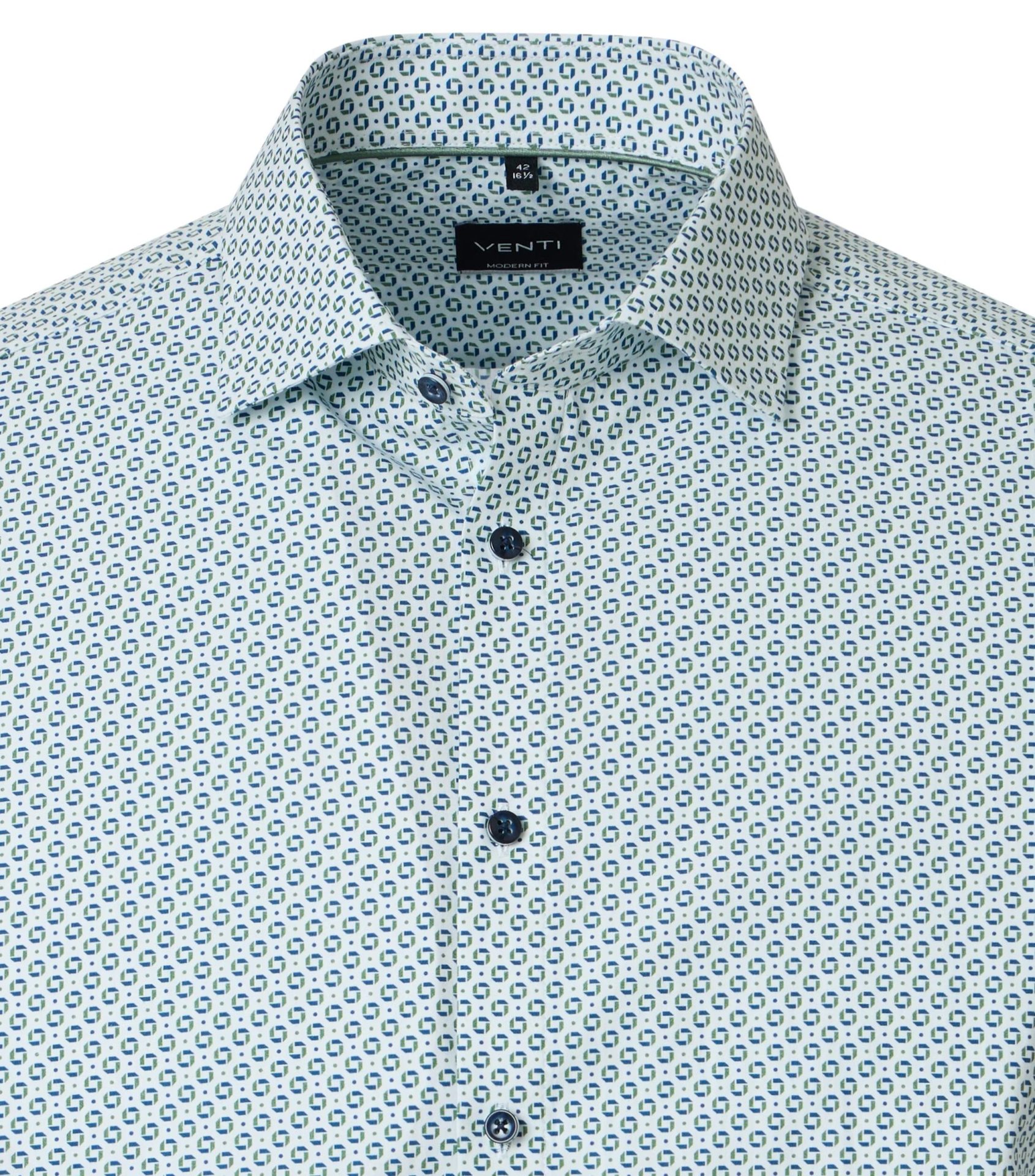 Skjorte fra Venti comfort fit mønstret i lækker grøn – Bild 3