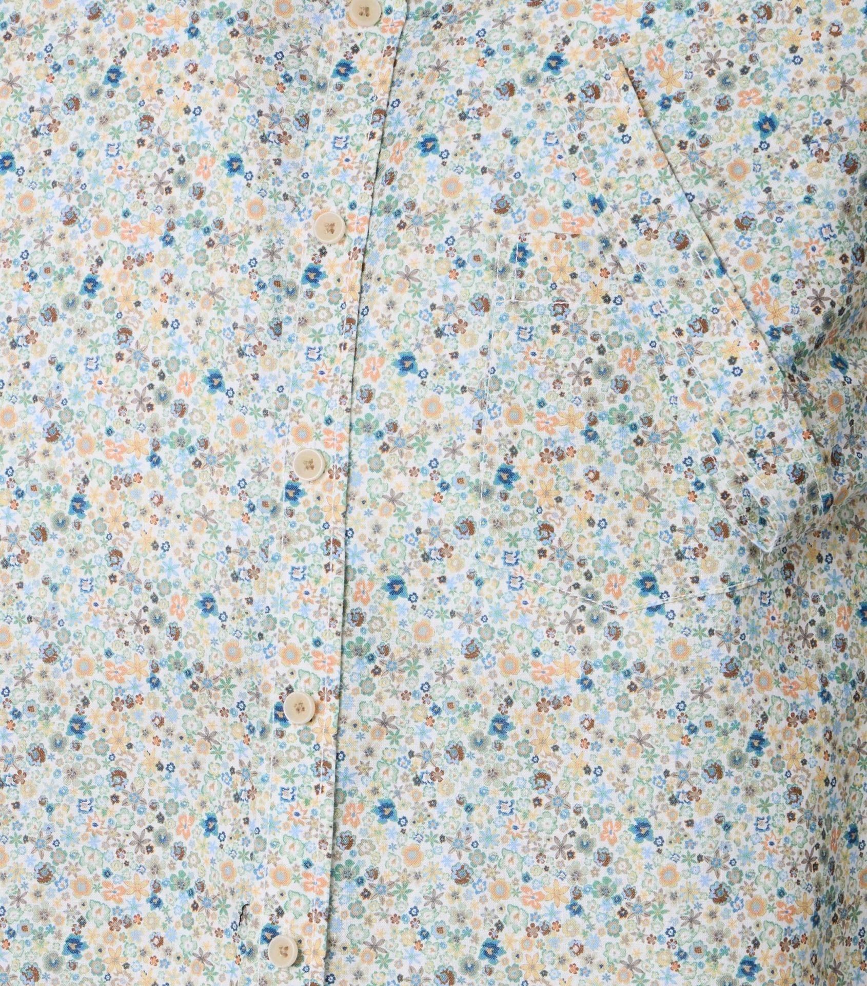 Casa Moda Lässige Passform mit kurzen Ärmeln aus Leinen-/Baumwollgemisch und Sommermuster