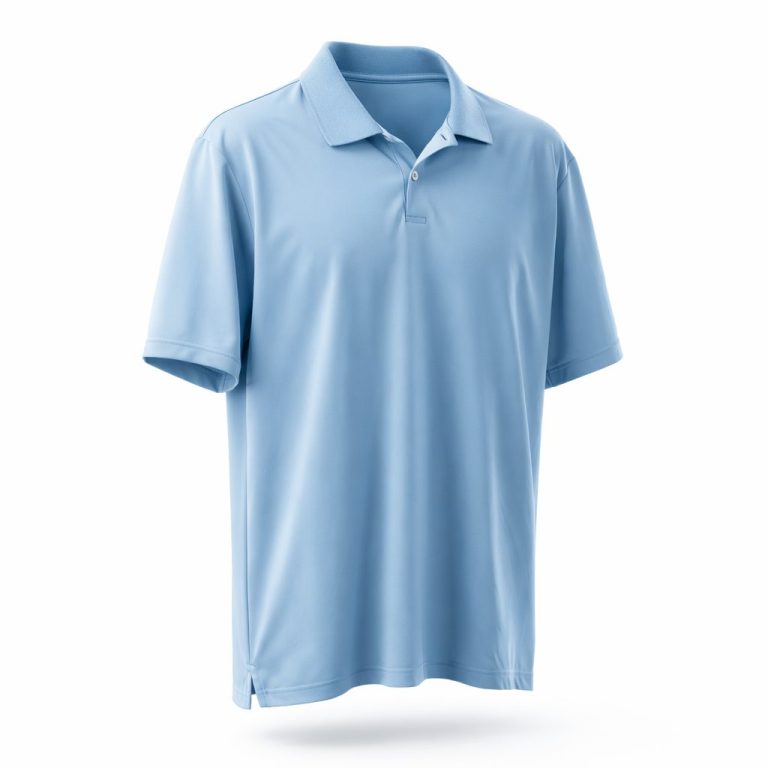 Lyseblå polo med stretch til store mænd fra Athletes Collective, M til 8XL