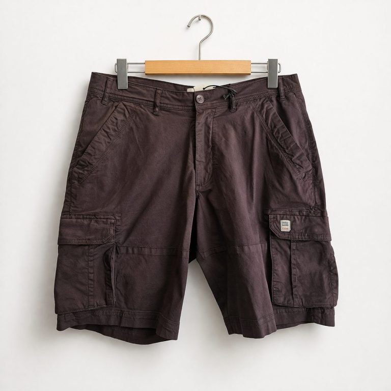 Brune cargoshorts i blød bomuldsblanding til store mænd fra Athletes Collective