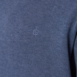 Casa moda v-hals pullover mellem blå