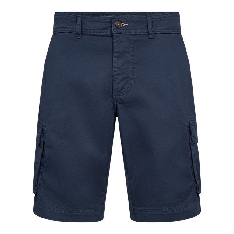 Marineblå cargoshorts med lommer på siden til store mænd fra Sunwill