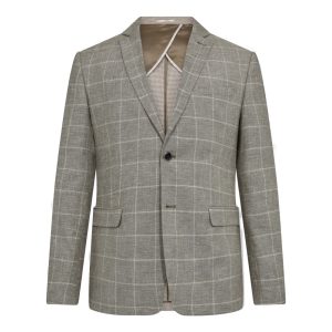 Sunwill Blazer in Modern Fit mit großem Karo und hellgrün