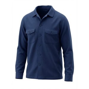 Athletes Collective Baumwoll-Überhemd navy blau