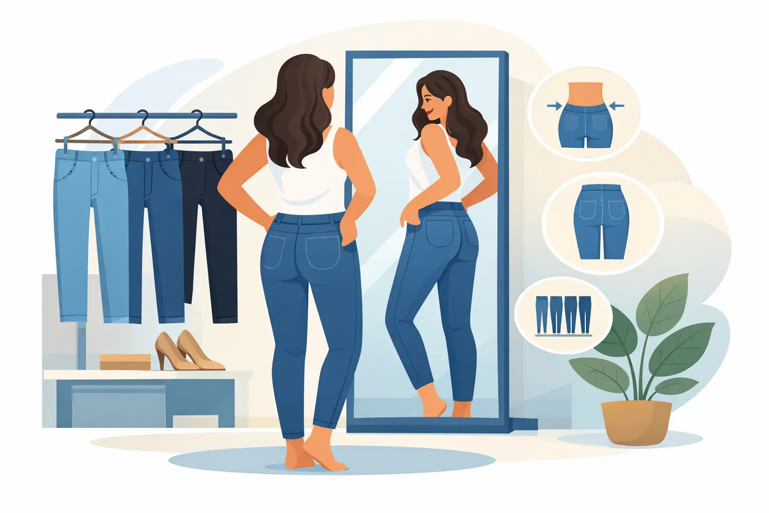 Sådan finder du jeans pasform, der sidder godt