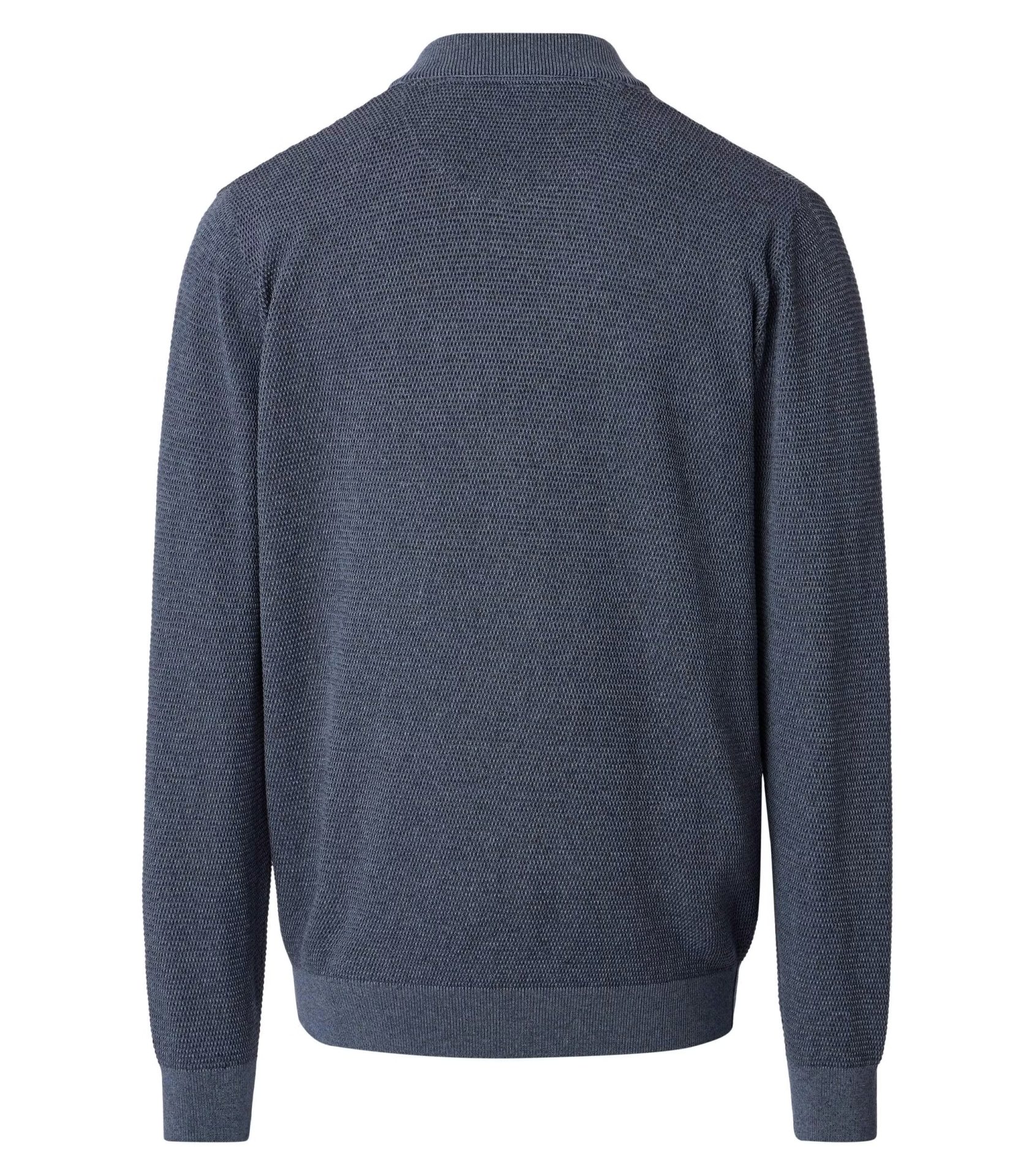 Strikket cardigan fra Casa Moda i flad bomuld mellem blå - Billede 2