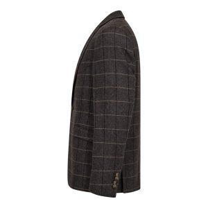 Sunwill Blazer i Modern Fit med stor ternet i brun
