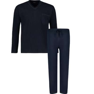 Adamos pyjamas blå stribet og blå buks (2xl-8xl)
