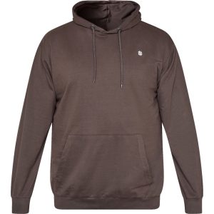 North latitude hoodie med ryg print og kænguru lomme mørk brun