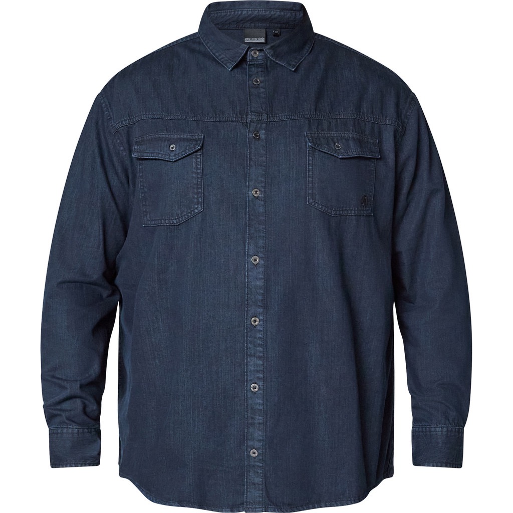 North Latitude denim cowboy skjorte slid de rigtige steder blå