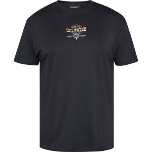 T-shirt fra North Latitude med rund hals og lille print sort TALL