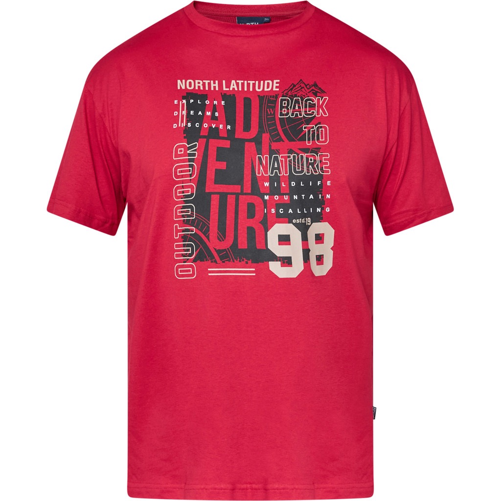 North Latitude en t-shirt med adventure tryk paprika