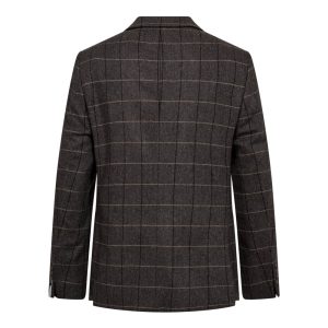 Sunwill Blazer i Modern Fit med stor ternet i brun