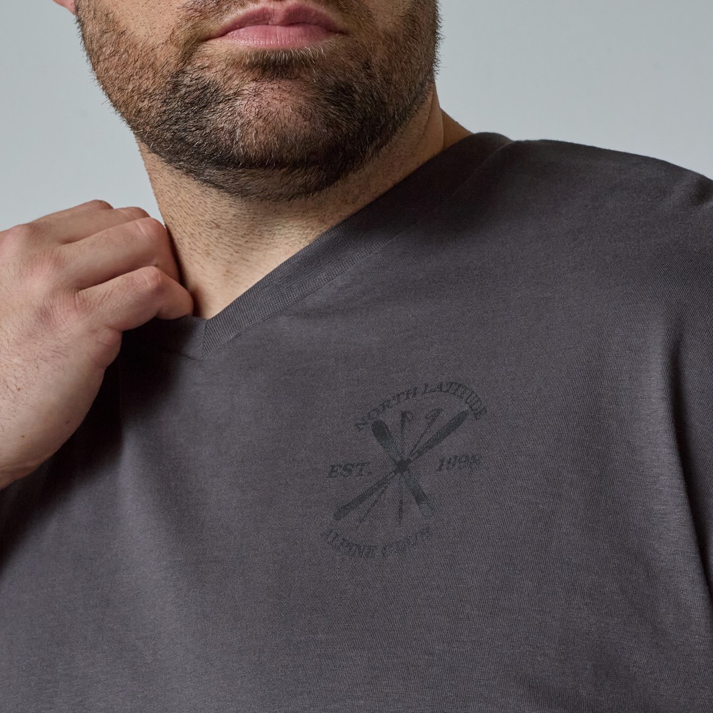 T-shirt fra North Latitude med v-hals koks grå - Billede 3