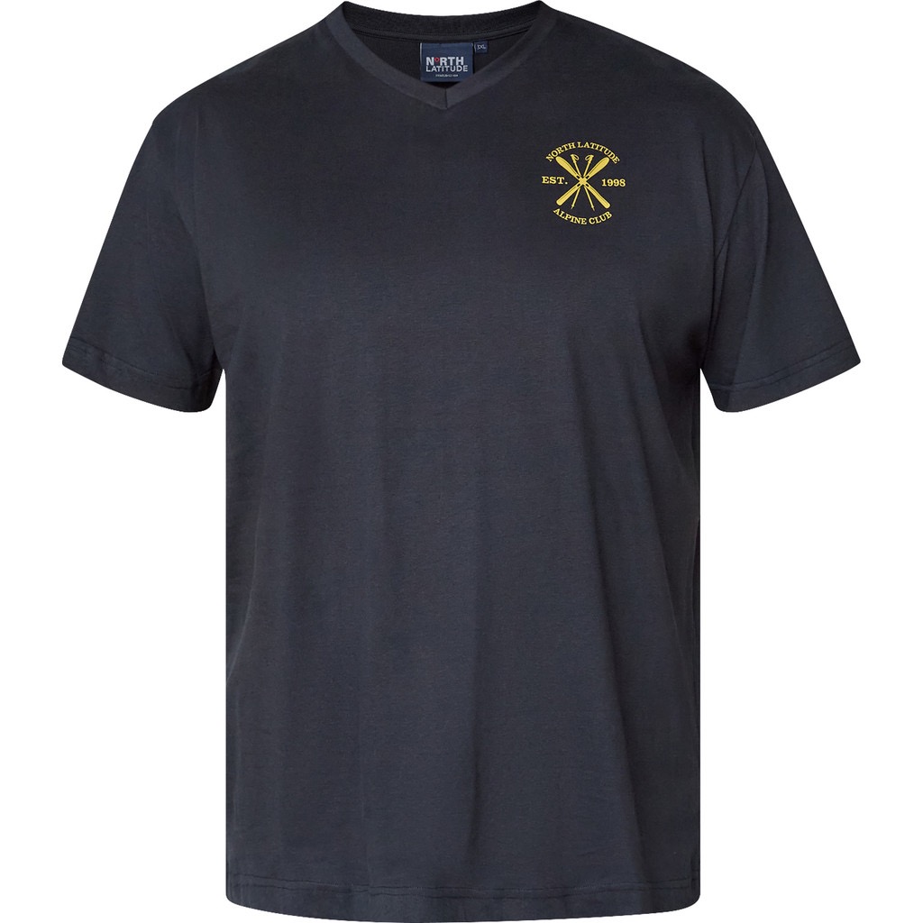 T-shirt fra North Latitude med v-hals sort