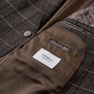 Sunwill Blazer i Modern Fit med stor ternet i brun
