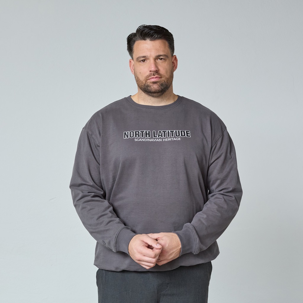 North Latitude sweat shirt med print koks grå - Billede 2