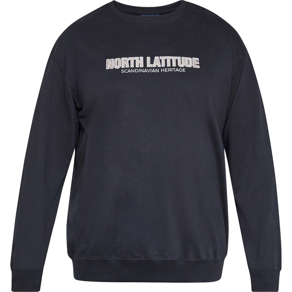 North Latitude sweat shirt med print sort