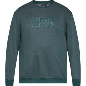 North Latitude sweat shirt med brodering mørk grøn