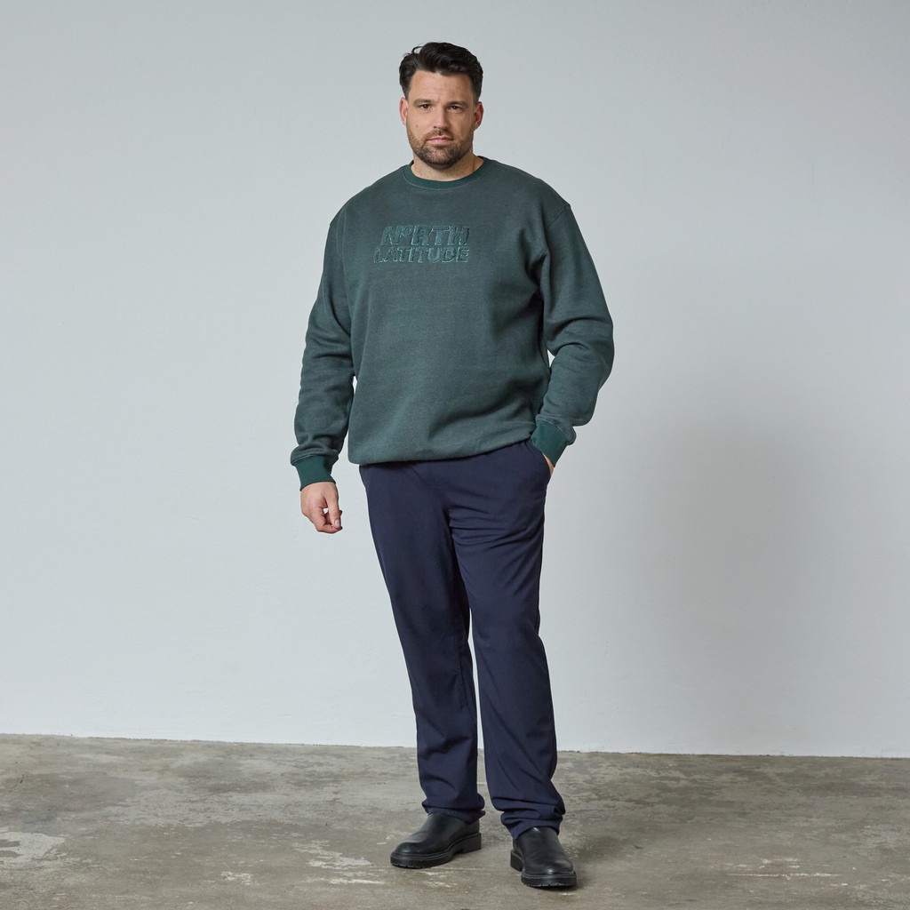 North Latitude sweat shirt med brodering mørk grøn - Billede 4