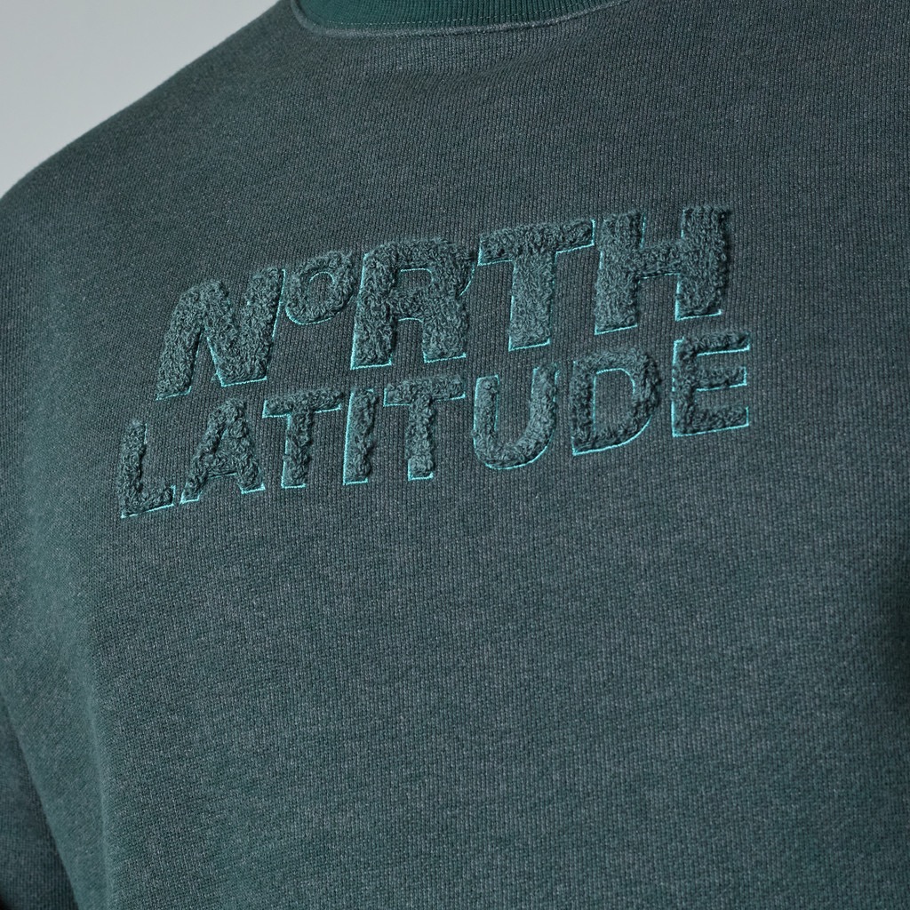 North Latitude sweat shirt med brodering mørk grøn