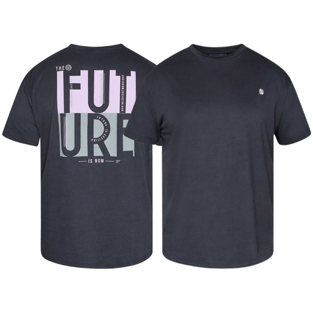 North Latitude ryg printet t-shirt rund-hals sort