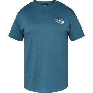 North Latitude t-shirt med lille print petrol