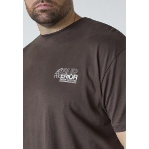 North Latitude t-shirt med lille print mørke brun