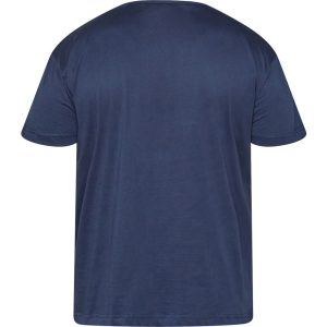 North Latitude t-shirt med lille print marine blå
