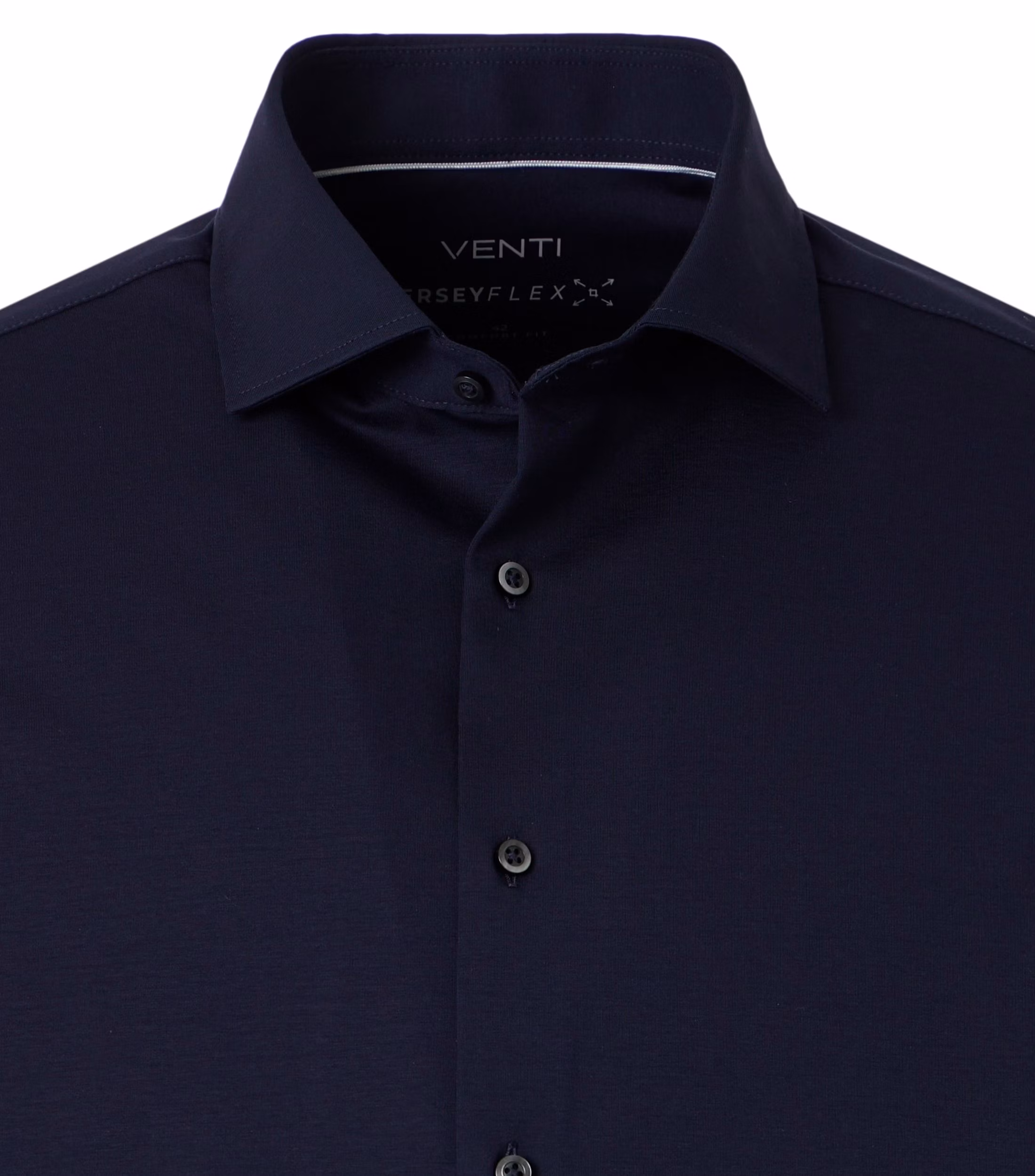 VENTI lang ærmet "comfort fit" skjorte "comfort fit" i jersey flex mørk lilla - Billede 2