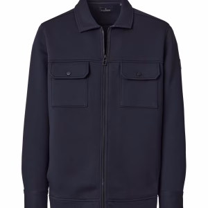 Casa Moda overshirt, med fuld lynlås marine blå