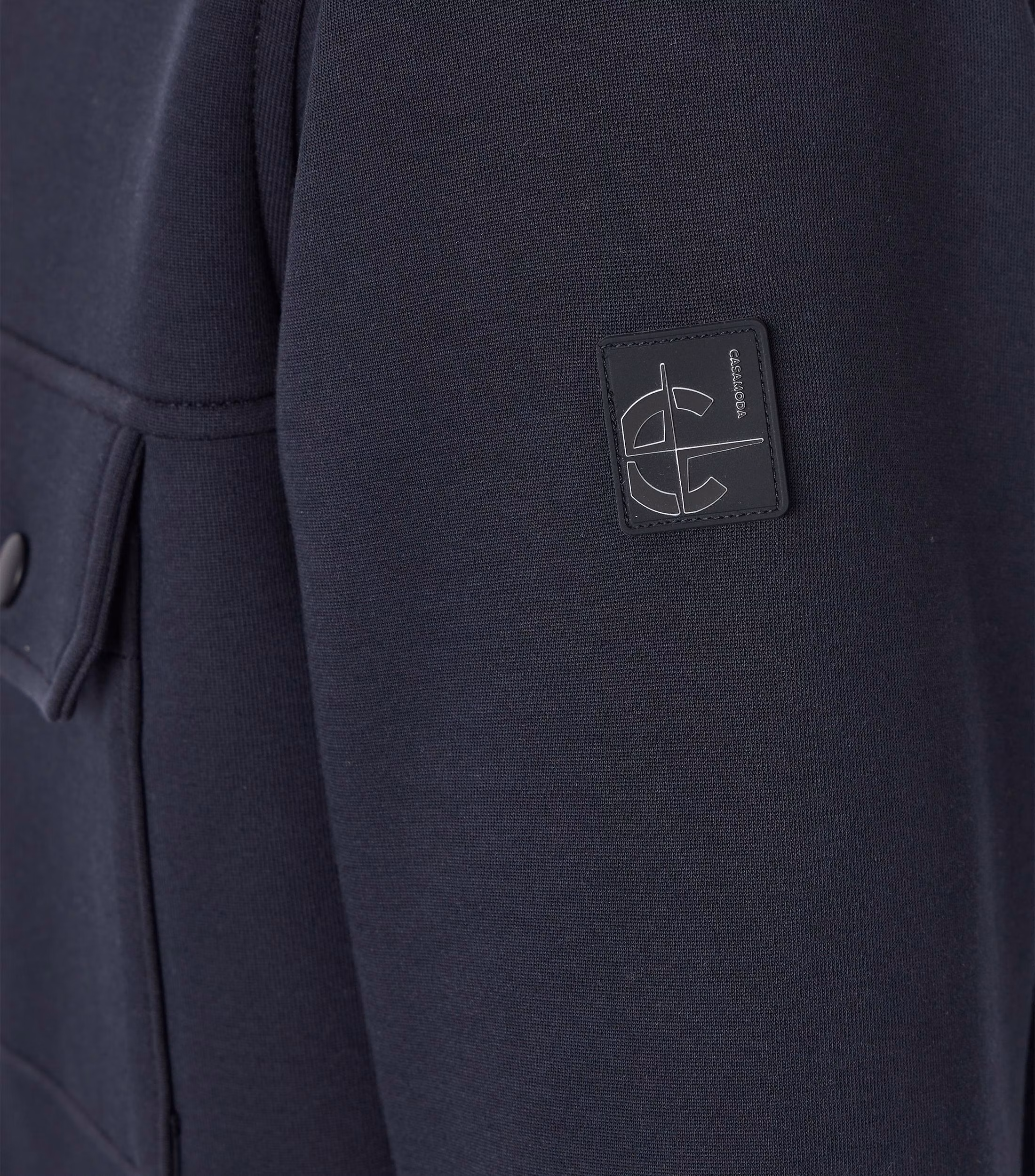 Casa Moda overshirt, med fuld lynlås marine blå - Image 3
