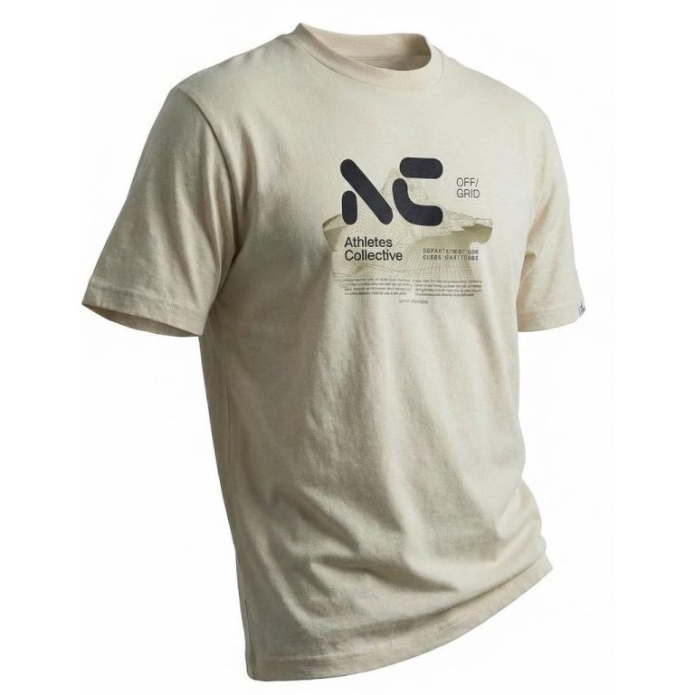 Lysegrøn t-shirt med lille print og rund hals til store mænd fra Athletes Collective, M til 8XL