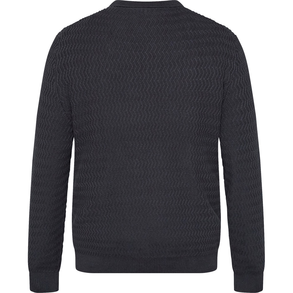 North Latitude langærmet patent strikket pullover med kort lyn sort - Billede 2