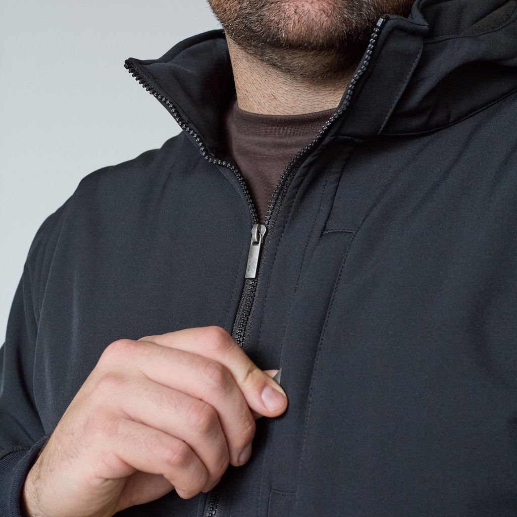 North Latitude softshell jakke med aftagelig hætte sort - Billede 4