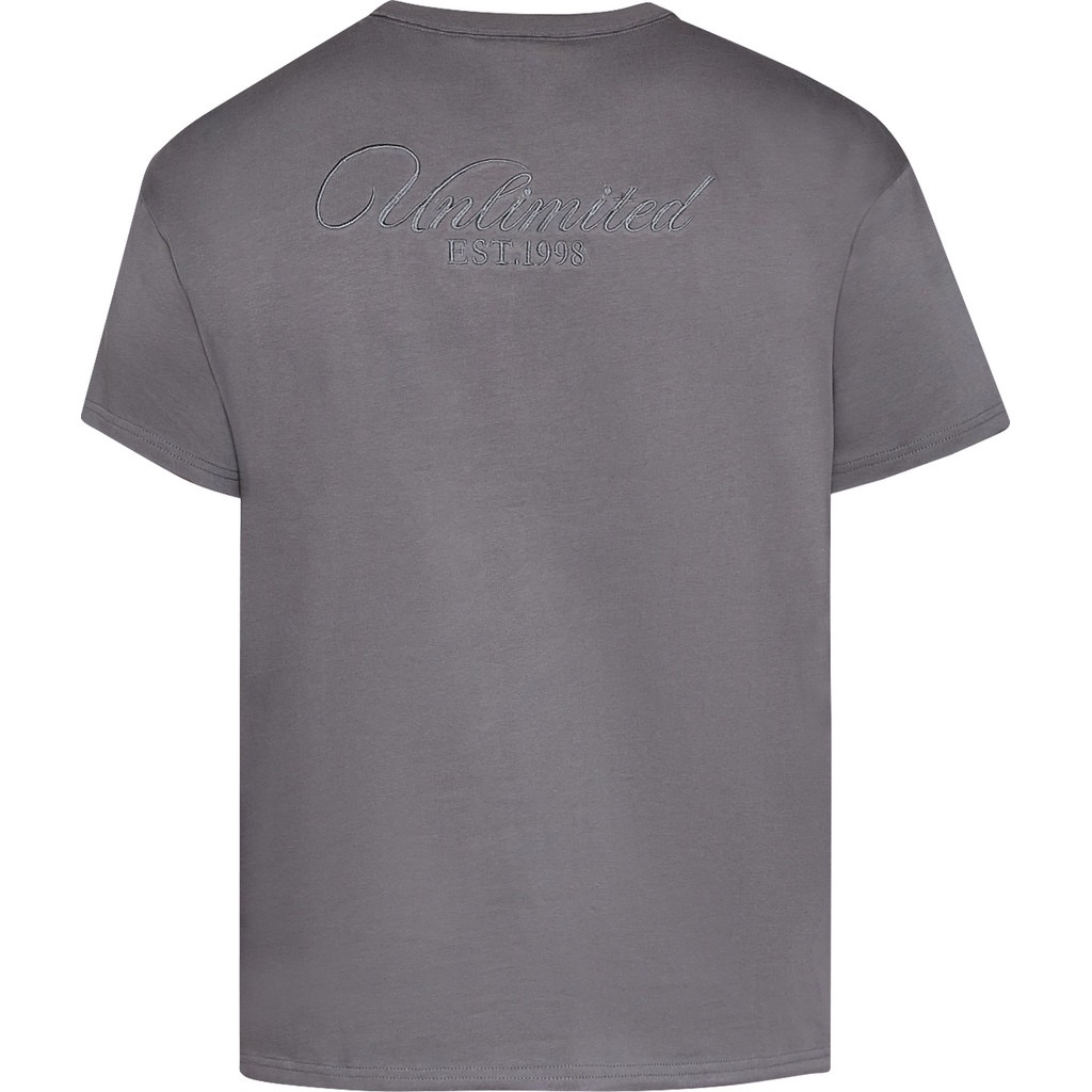 North Latitude heavy jersey t-shirt med brodering for og bag stål grå