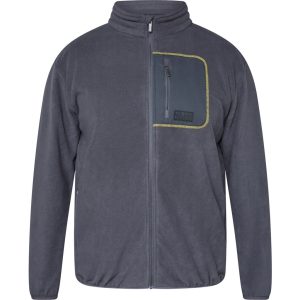 North Latitude fleece med fuld lynlås og brystlomme koks grå