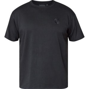 North Latitude heavy jersey t-shirt med brodering for og bag sort