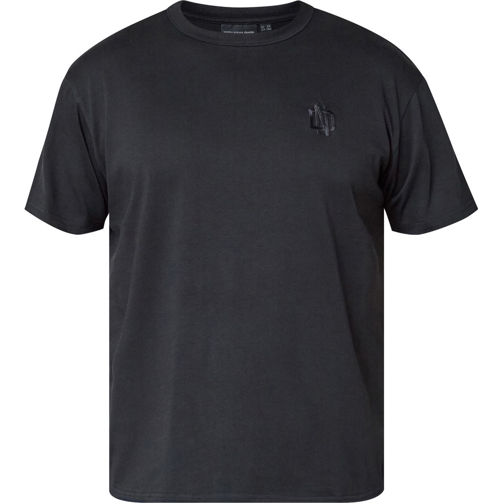 North Latitude heavy jersey t-shirt med brodering for og bag sort