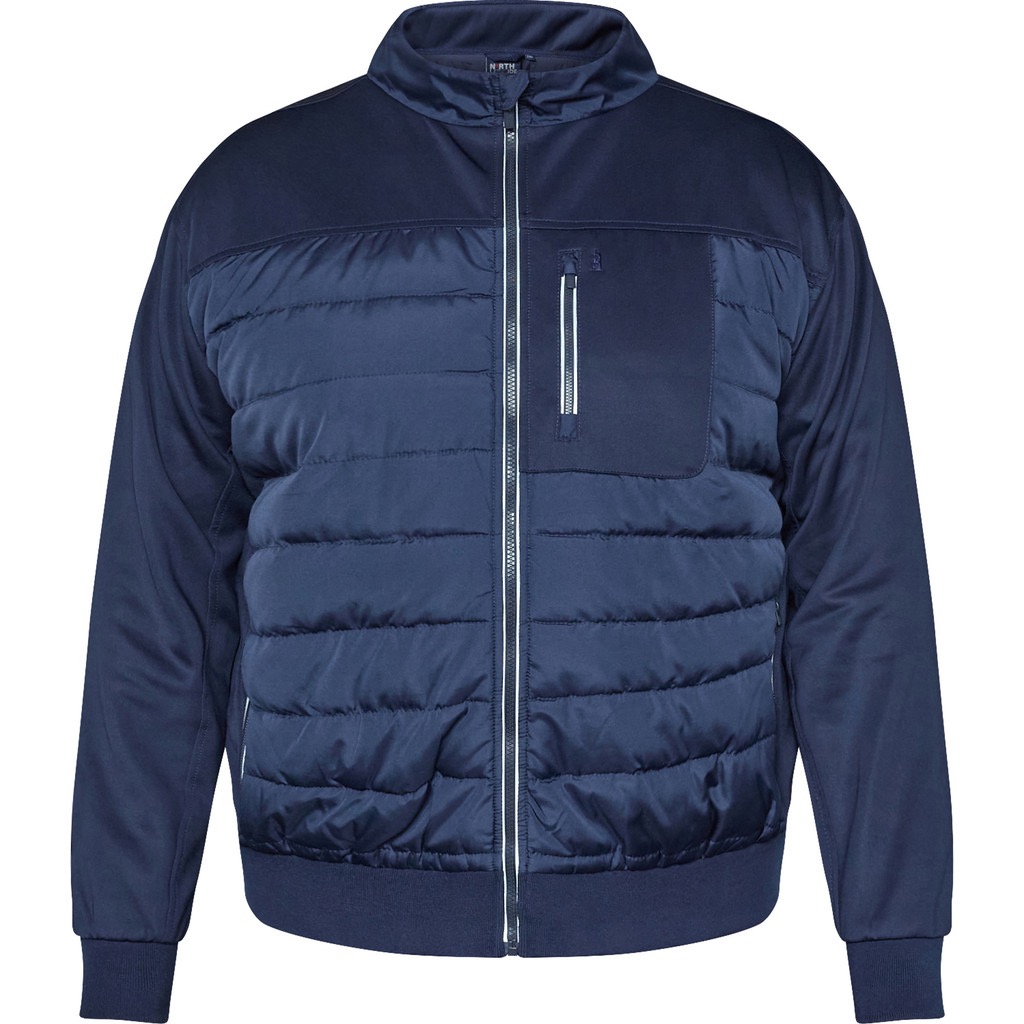 North Latitude hybrid jakke med bryst og side lommer marine blå