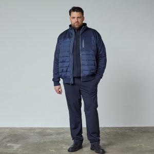 North Latitude hybrid jakke med bryst og side lommer marine blå