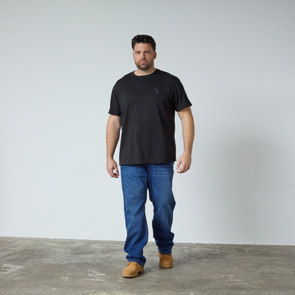 North Latitude heavy jersey t-shirt med brodering for og bag sort - Billede 4